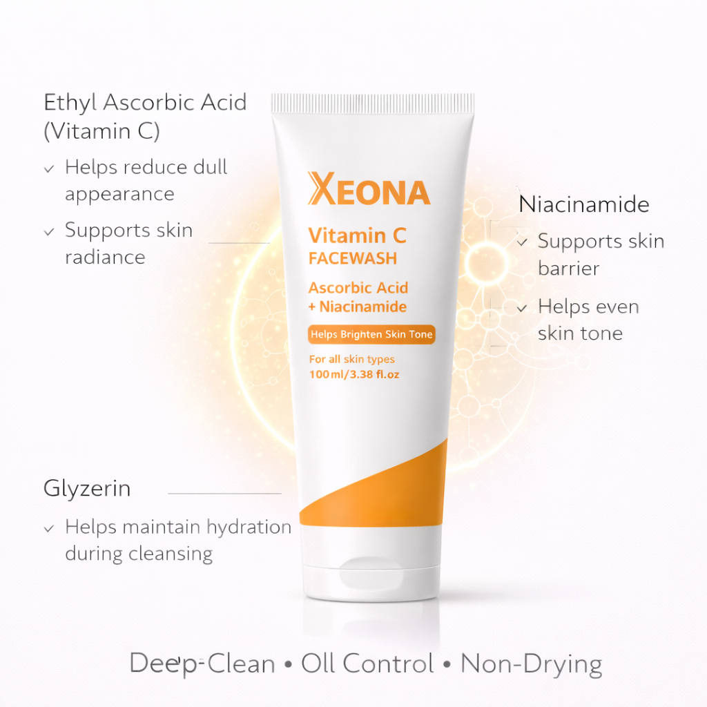 XEONA Vitamin C Facewash for Daily Glow & Gentle Cleansing