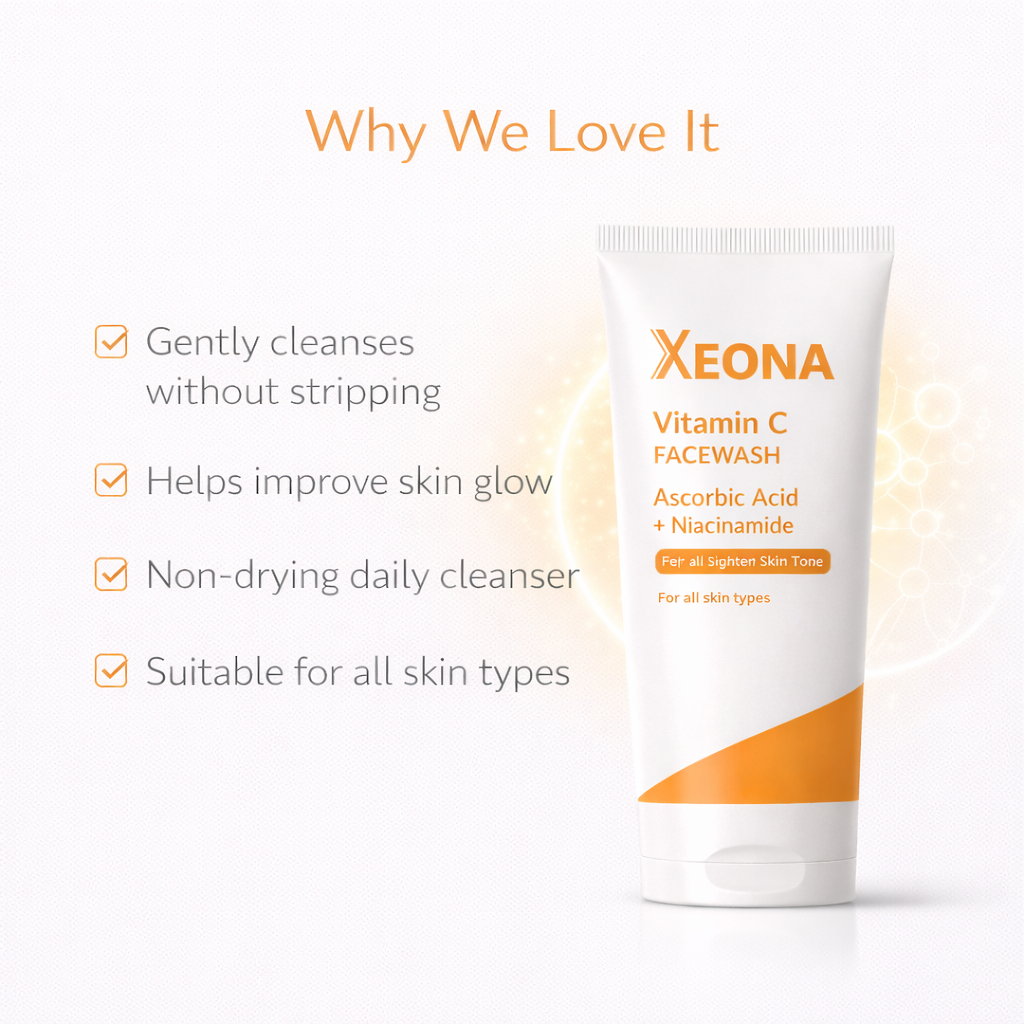XEONA Vitamin C Facewash for Daily Glow & Gentle Cleansing